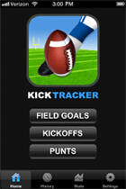 Kick Tracker Home Screen